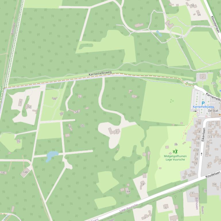 Kaart van de Karnemelksweg.