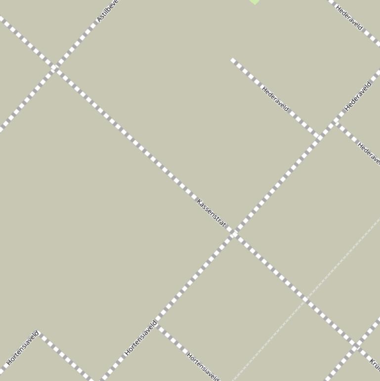 Kaart van de Kassenstraat.