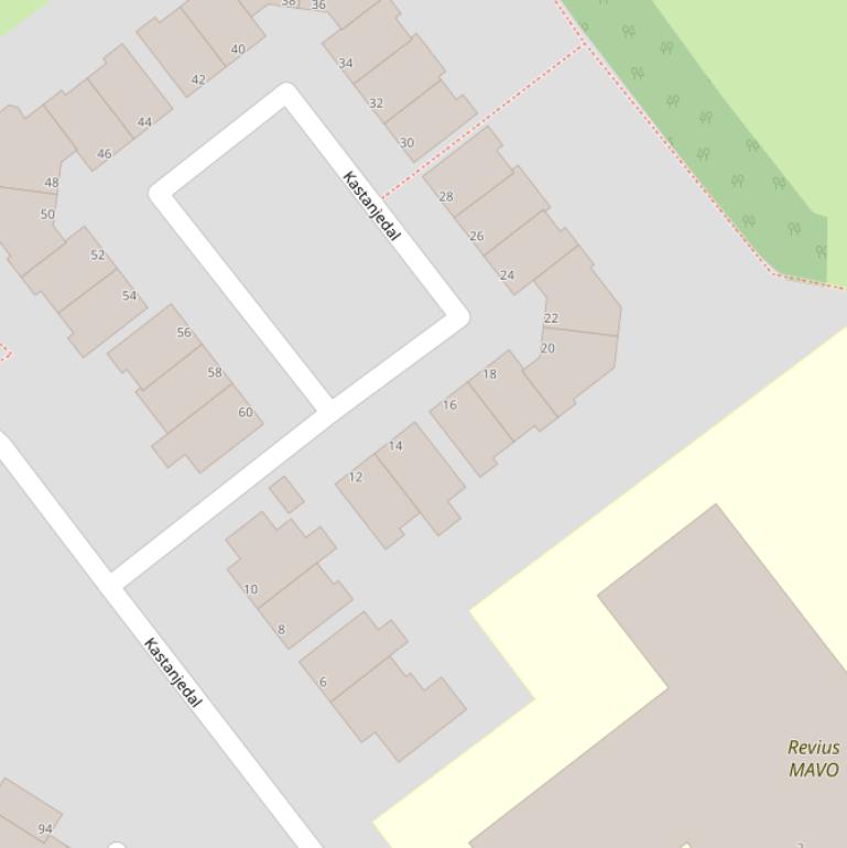 Kaart van  Kastanjedal.