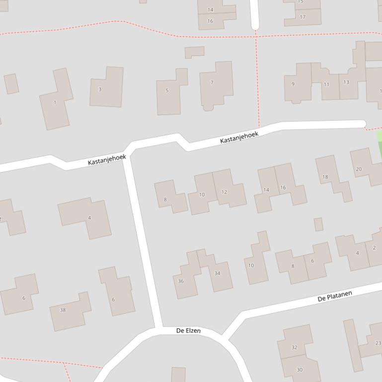 Kaart van  Kastanjehoek.