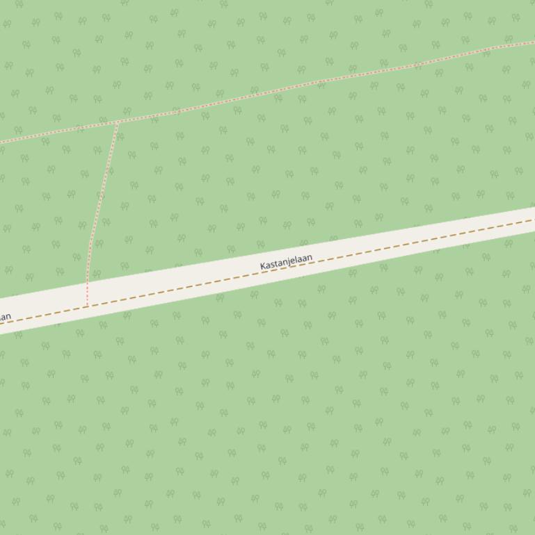 Kaart van de Kastanjelaan.