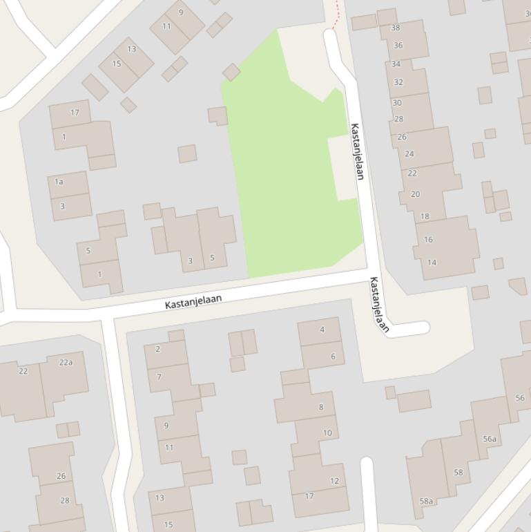 Kaart van de Kastanjelaan.