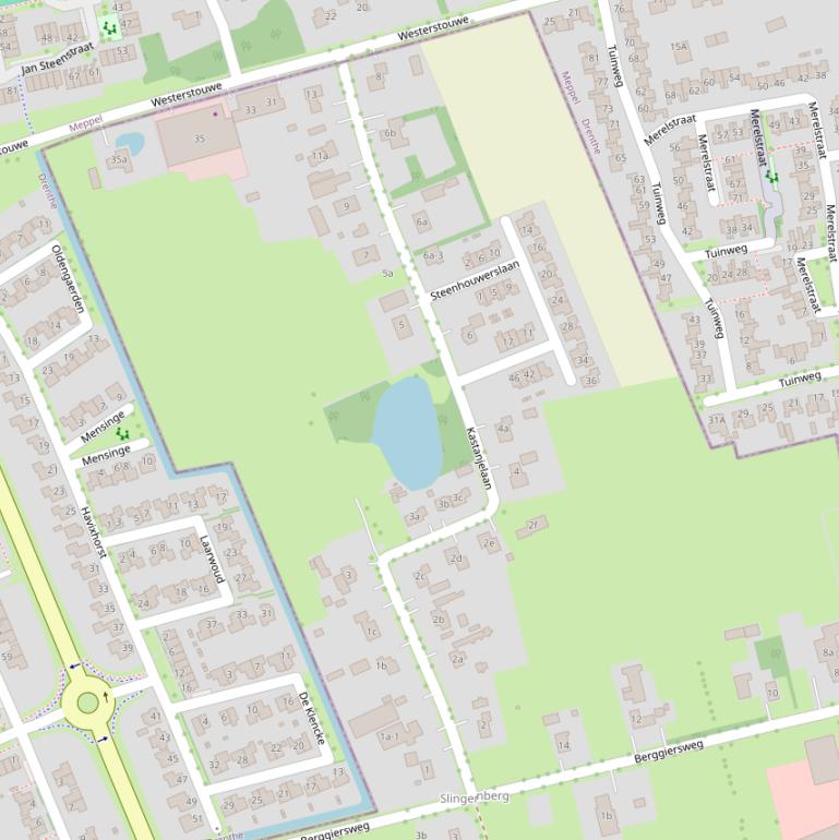 Kaart van de Kastanjelaan.