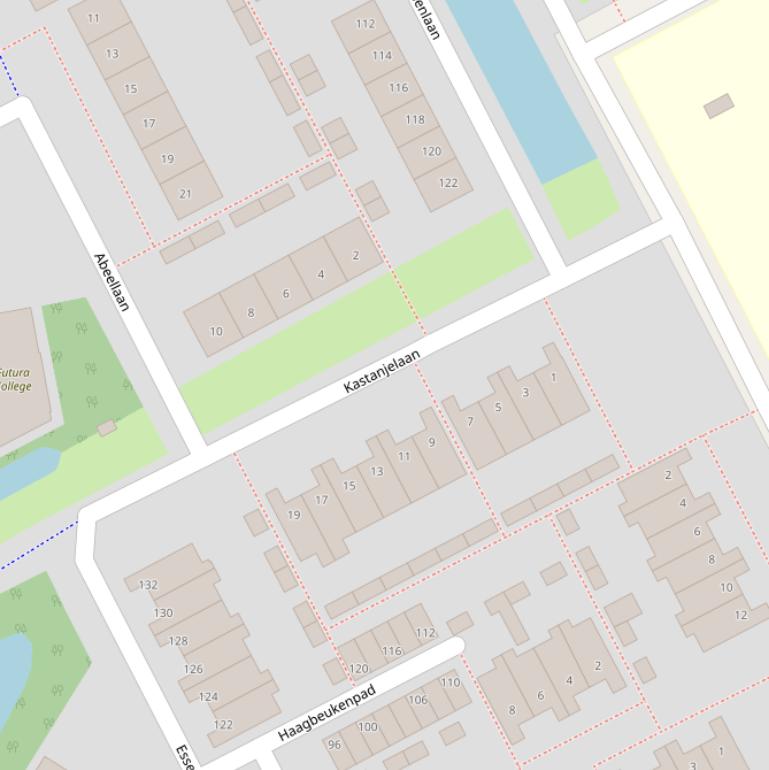 Kaart van de Kastanjelaan.