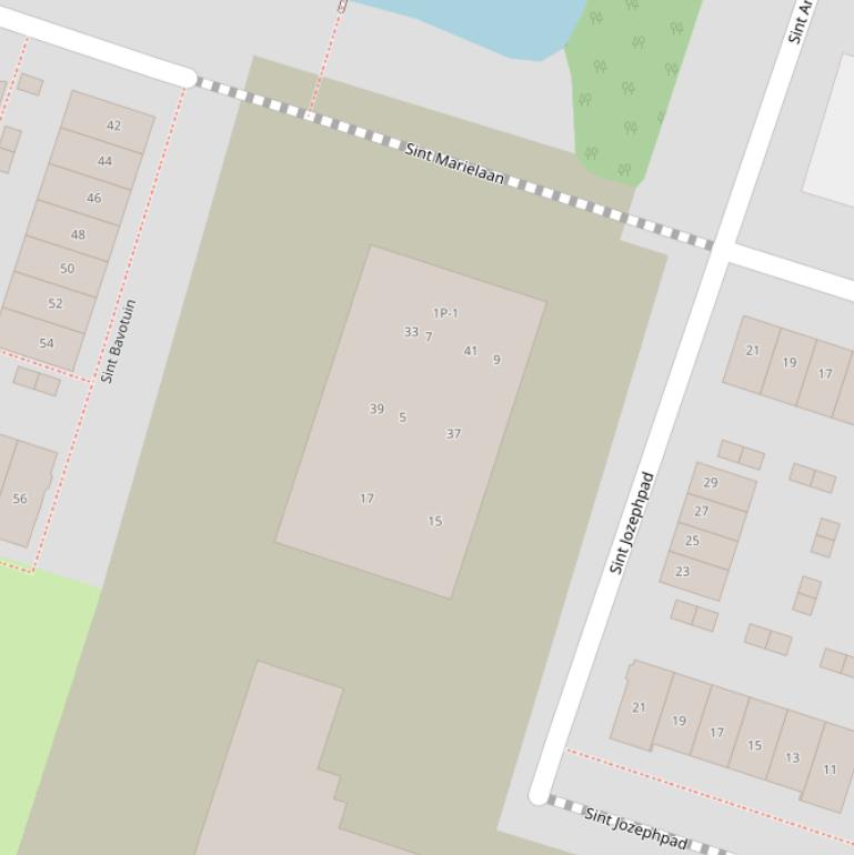 Kaart van het Kastanjelaantje.