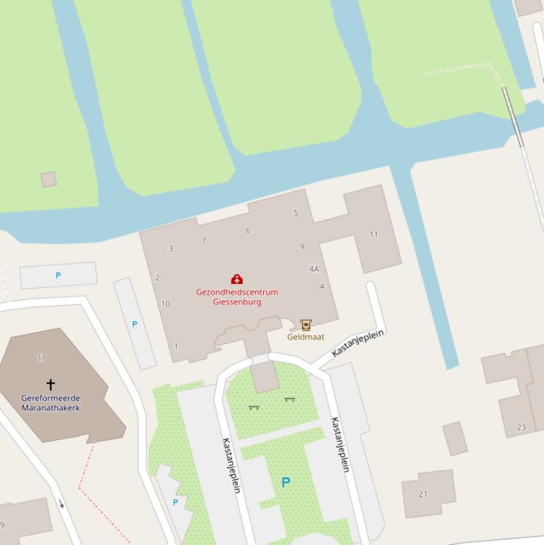 Kaart van het Kastanjeplein.