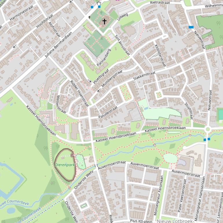 Kaart van de Kasteel Hoensbroeklaan.