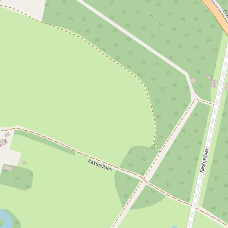 Kaart van de Kasteellaan.