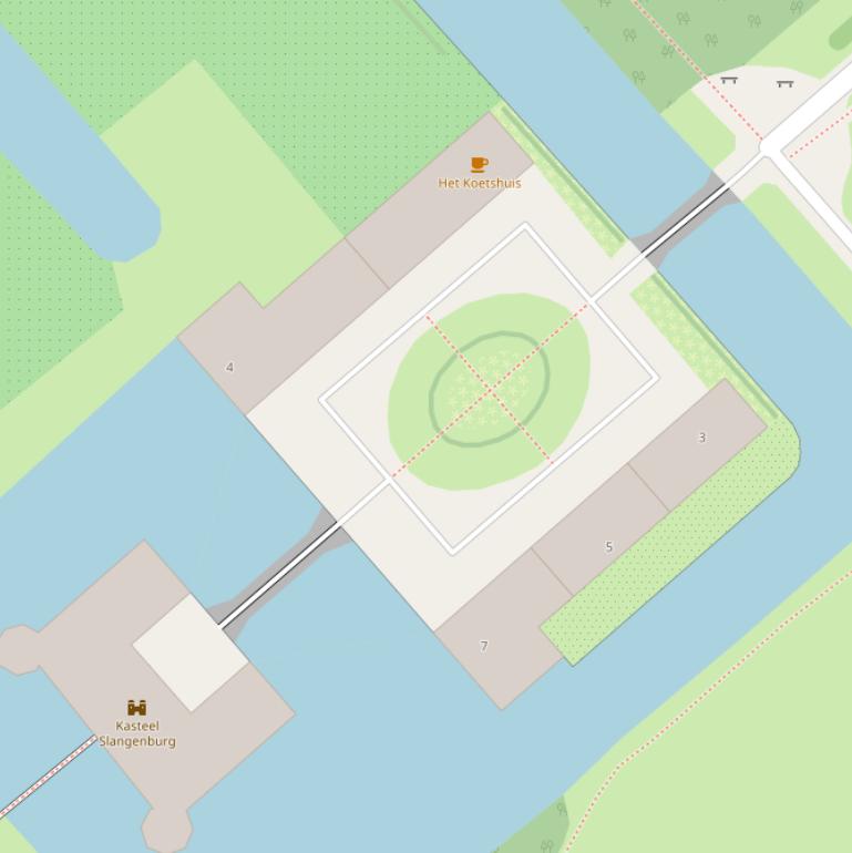 Kaart van de Kasteellaan.