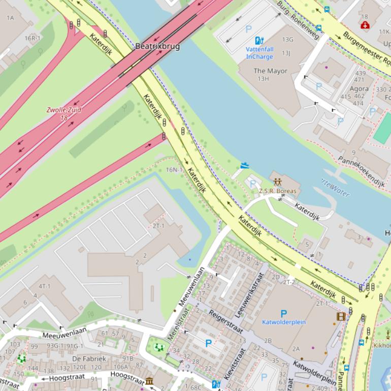 Kaart van de Katerdijk.