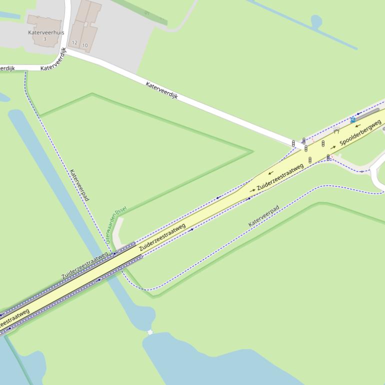 Kaart van het Katerveerpad.