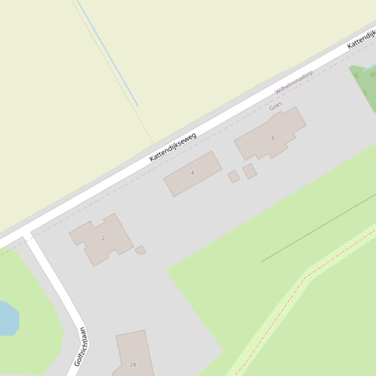 Kaart van de Kattendijkseweg.