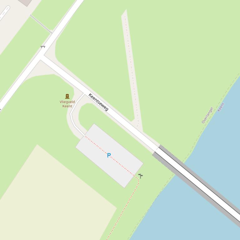 Kaart van de Keentseweg.