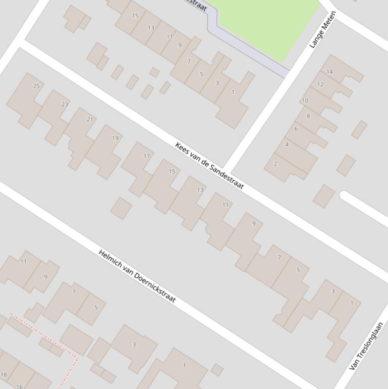 Kaart van  Kees van de Sandestraat.