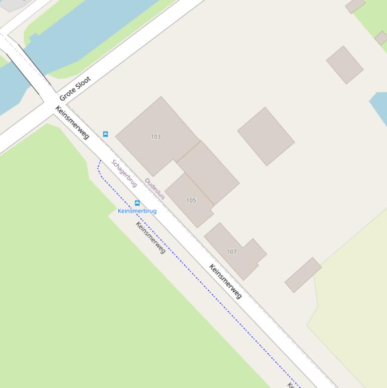 Kaart van de Keinsmerweg.