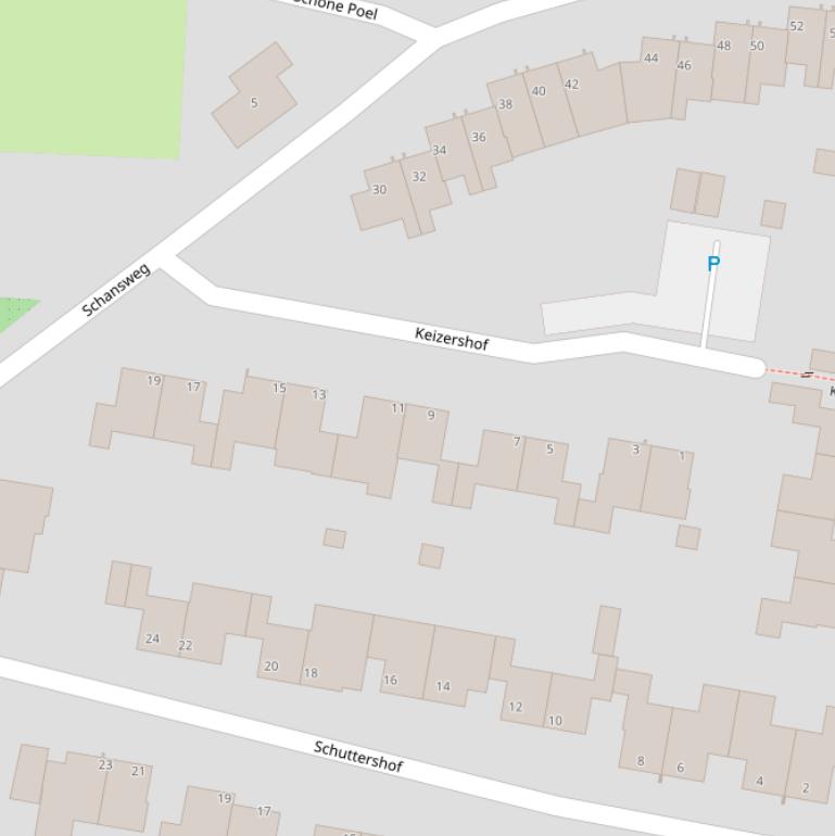 Kaart van de Keizershof.