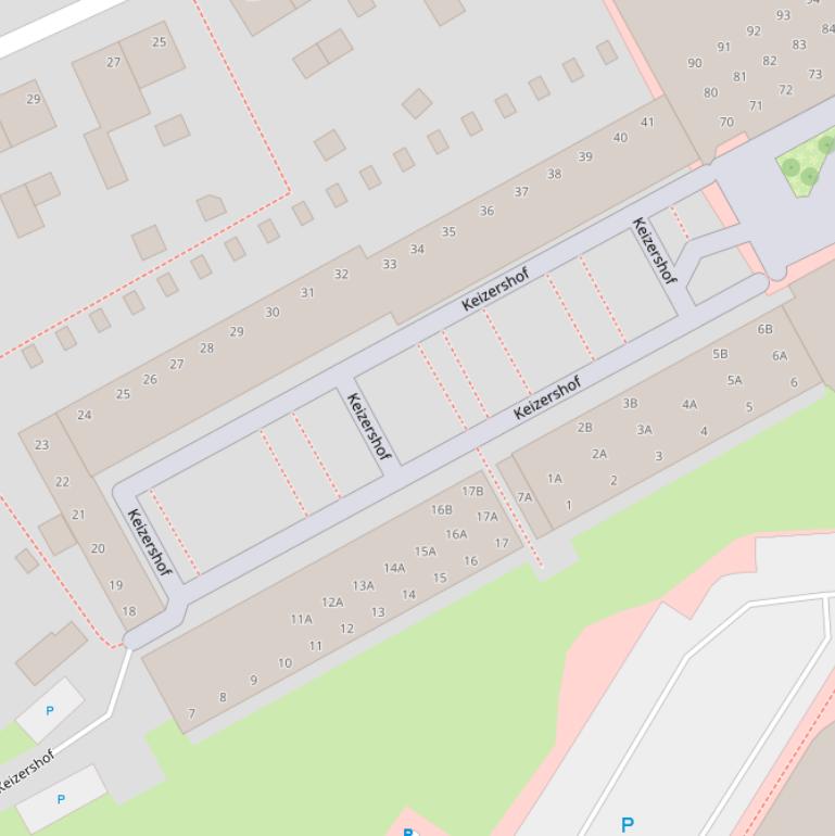 Kaart van de Keizershof.