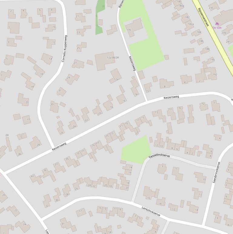 Kaart van de Keizersweg.