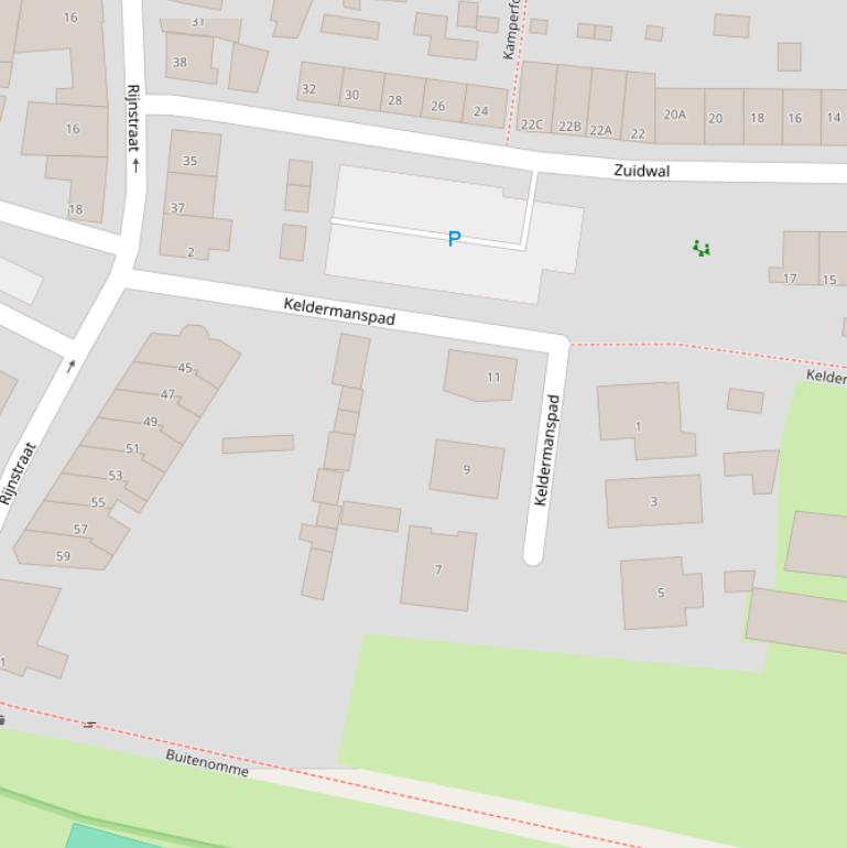 Kaart van het Keldermanspad.