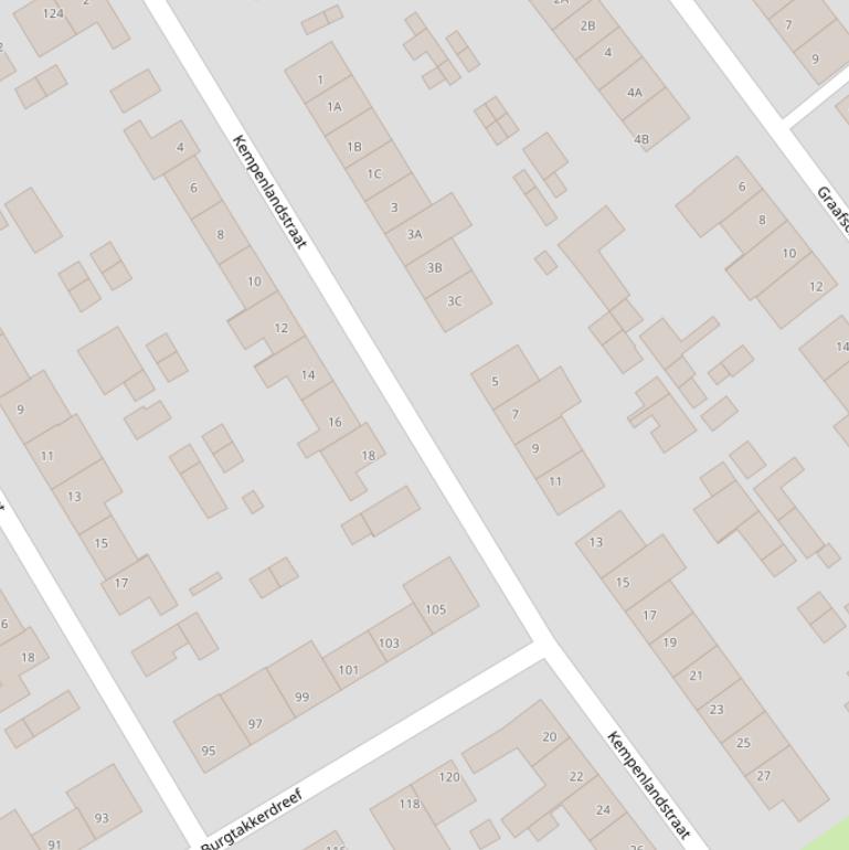 Kaart van de Kempenlandstraat.