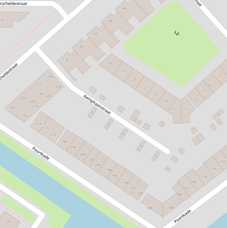 Kaart van de Kemphaanstraat.