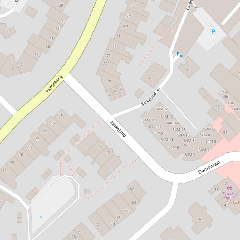 Kaart van  Kerkeland.