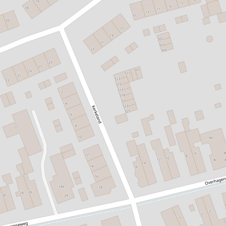 Kaart van  Kerkeland.