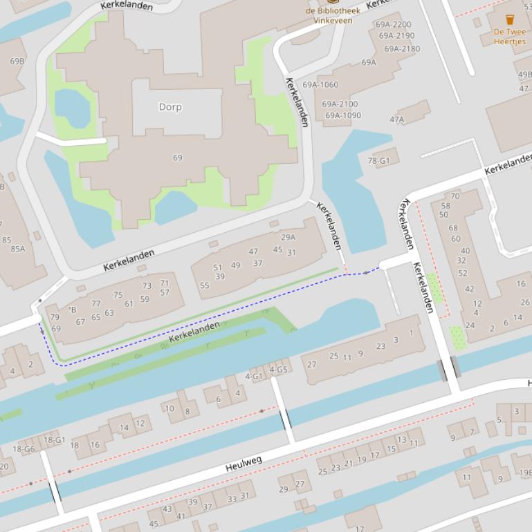 Kaart van  Kerkelanden.