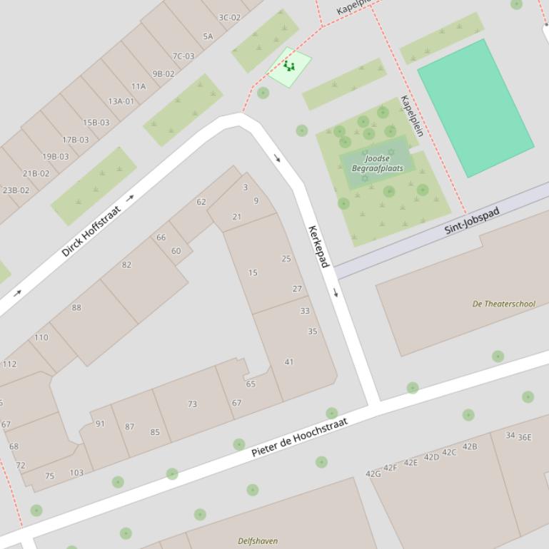 Kaart van het Kerkepad.