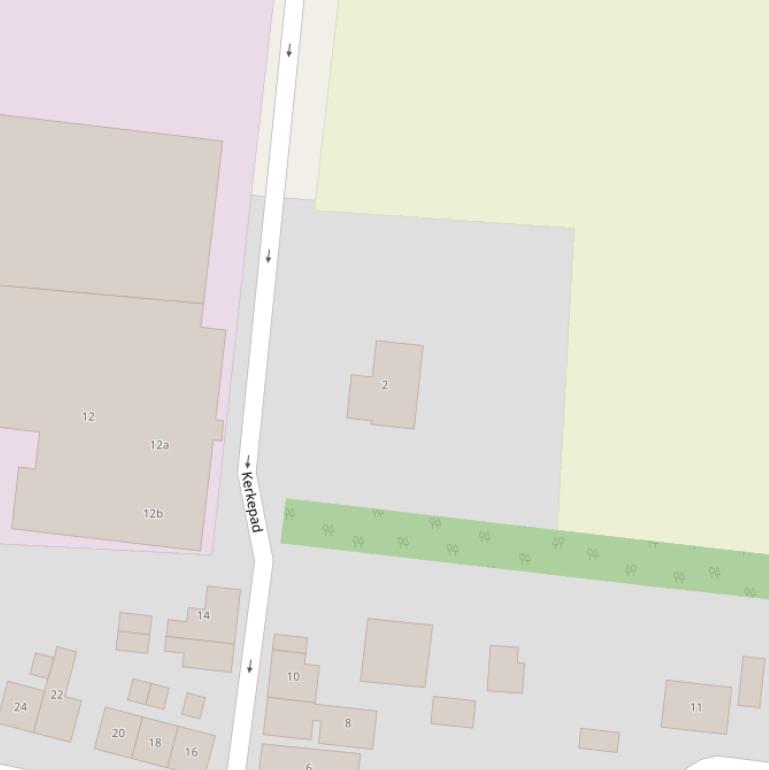 Kaart van het Kerkepad.