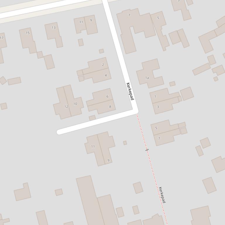 Kaart van het Kerkepad.