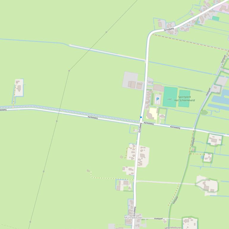 Kaart van de Kerkeweg.