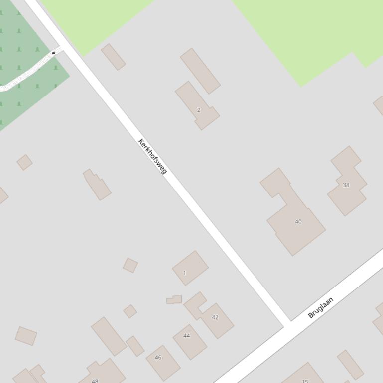 Kaart van de Kerkhofsweg.