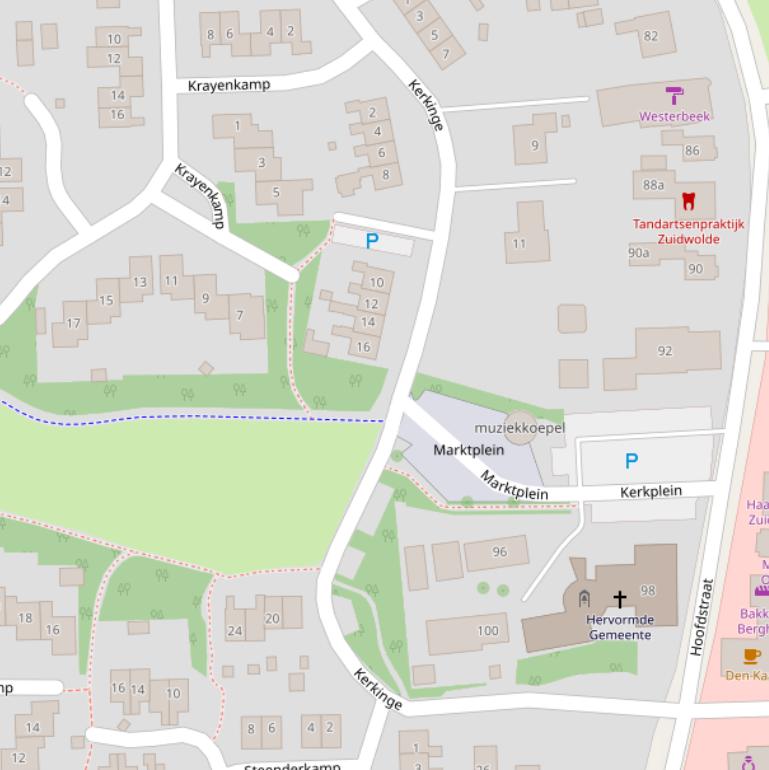 Kaart van  Kerkinge.