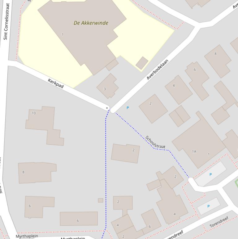 Kaart van het Kerkpad.