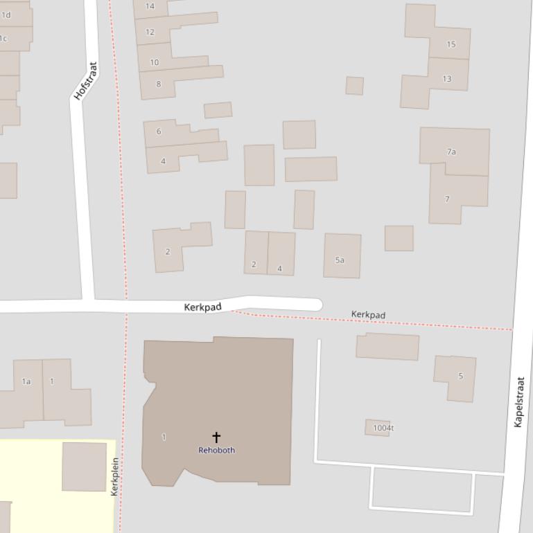 Kaart van het Kerkpad.