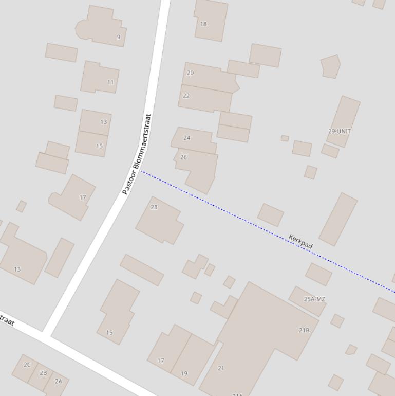 Kaart van het Kerkpad.