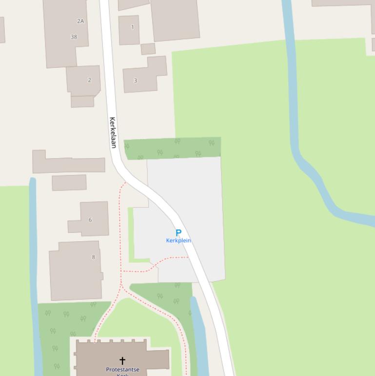 Kaart van het Kerkplein.