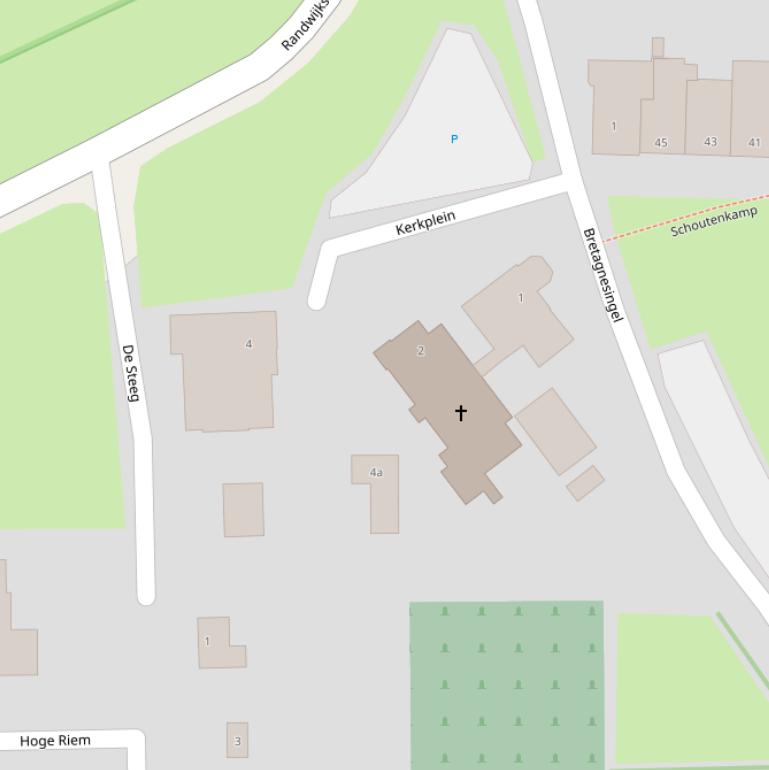 Kaart van het Kerkplein.