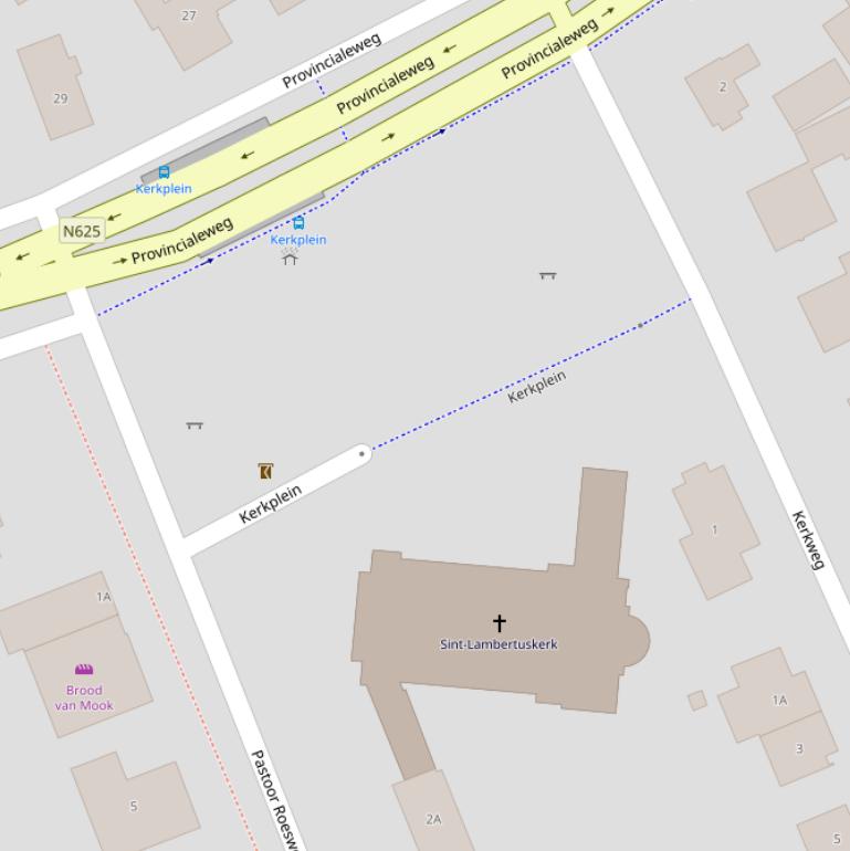 Kaart van het Kerkplein.