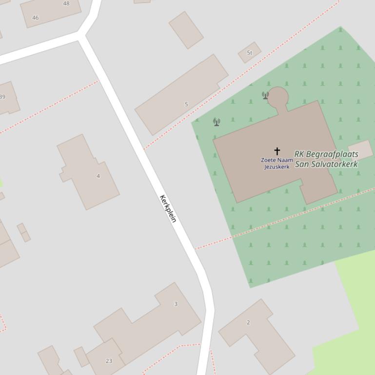 Kaart van het Kerkplein.