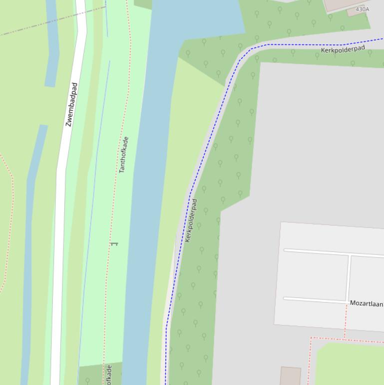 Kaart van het Kerkpolderpad.