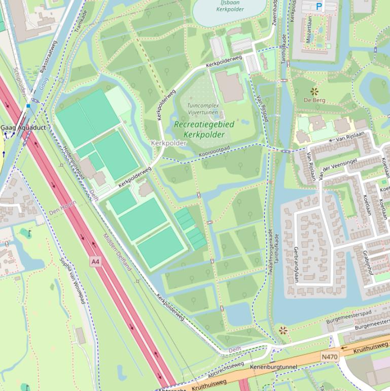 Kaart van de Kerkpolderweg.