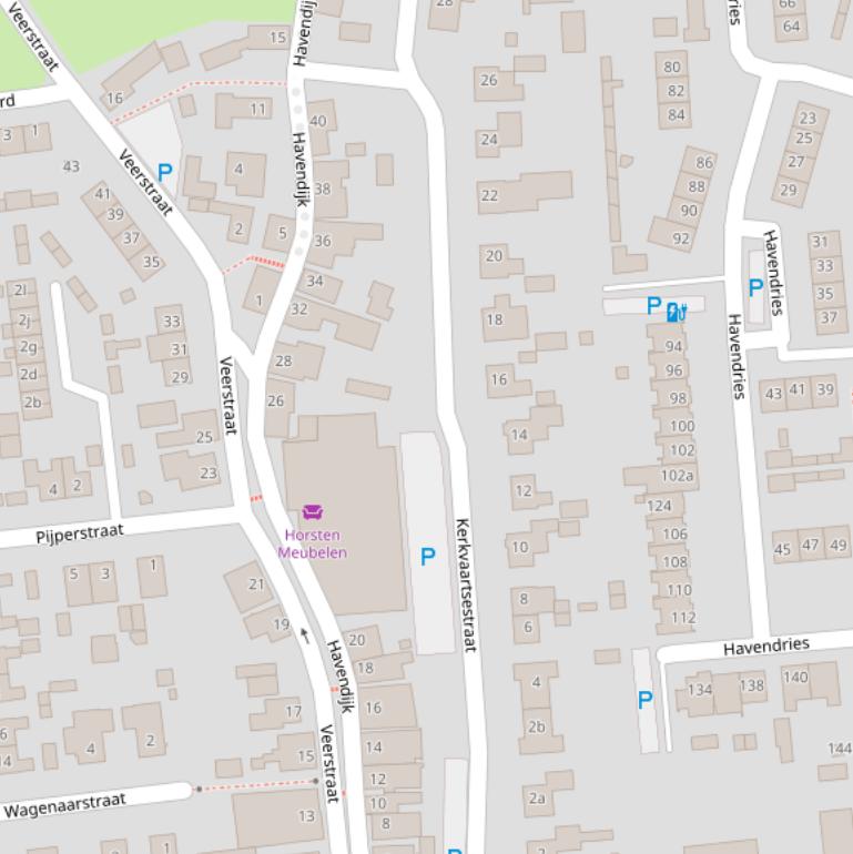 Kaart van de Kerkvaartsestraat.