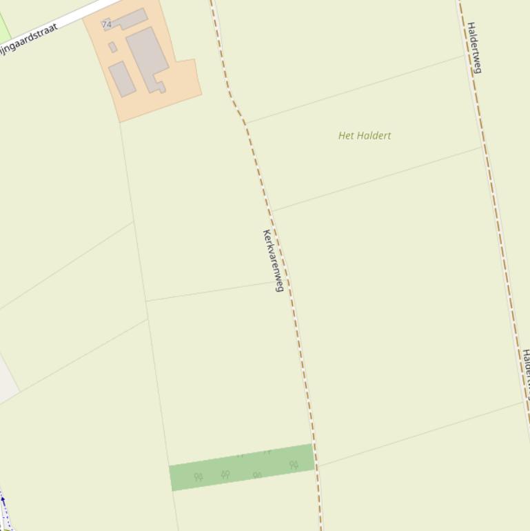 Kaart van de Kerkvarenweg.
