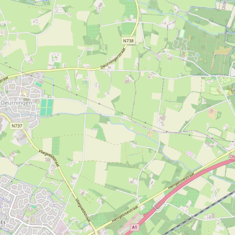 Kaart van de Kerkweg.