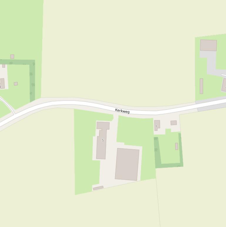 Kaart van de Kerkweg.