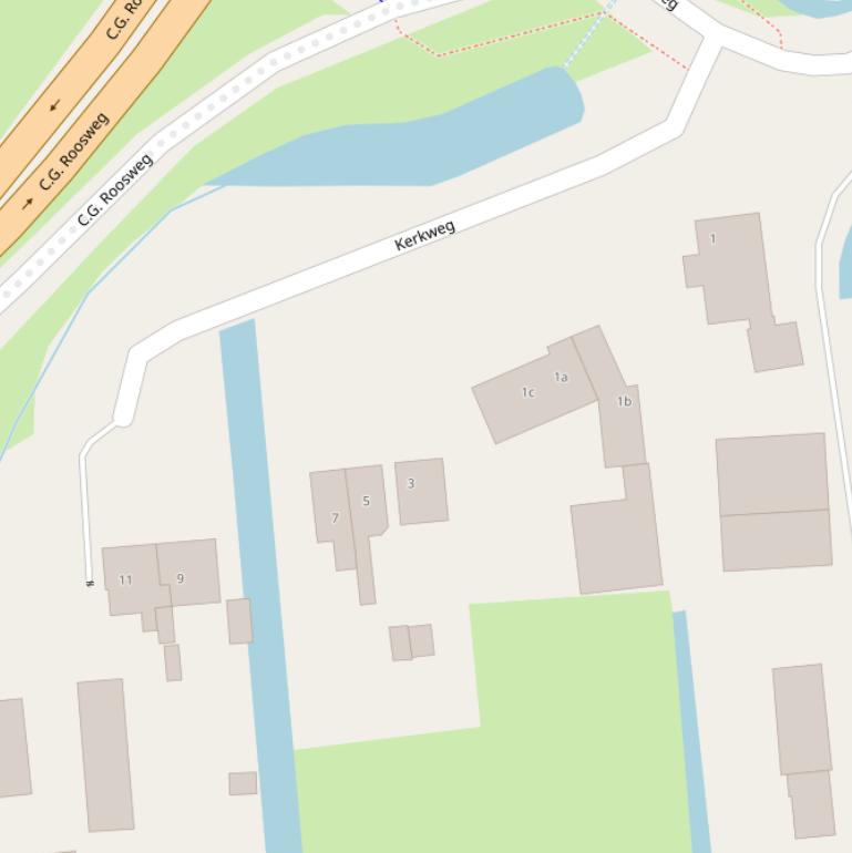 Kaart van de Kerkweg.