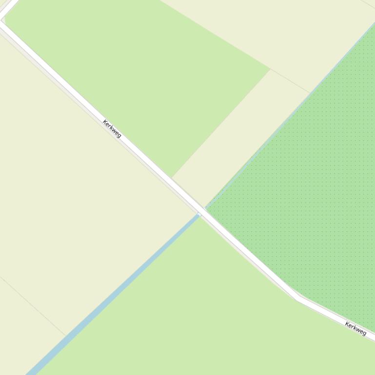 Kaart van de Kerkweg.