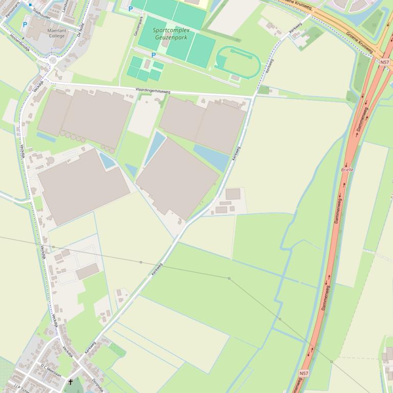 Kaart van de Kerkweg.